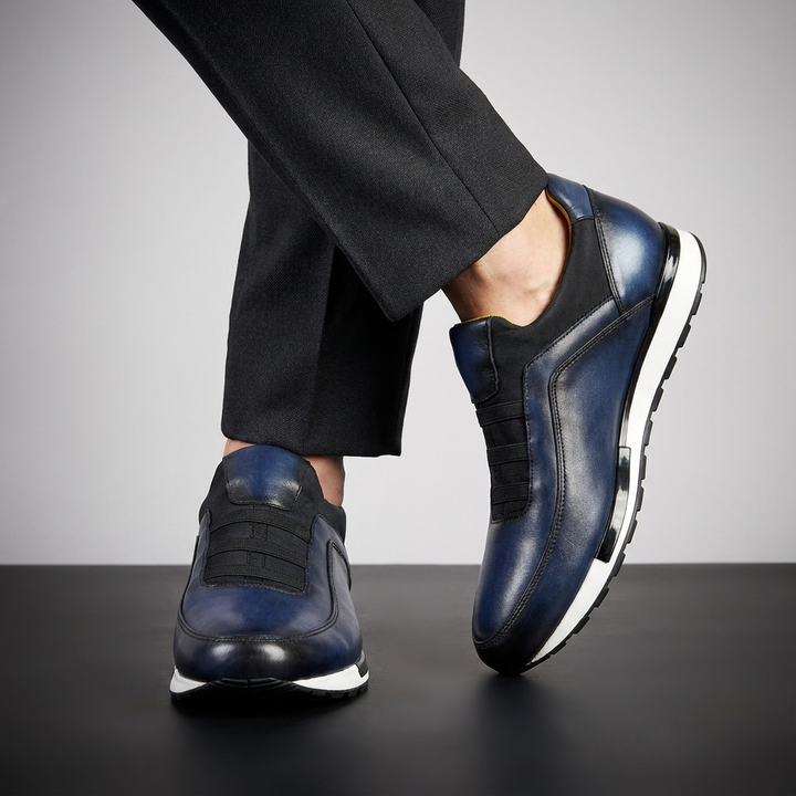 Comfortable men's velour brogue dress shoes with breathable & anti-slip sole, versatile for many looks.