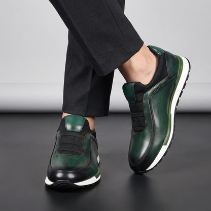 Versatile men's velour leather brogue dress shoes, suitable for formal business or relaxed casual outfits.