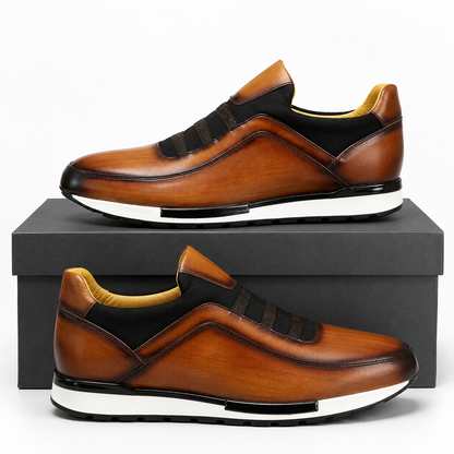 Elegant men's velour leather brogue dress shoes, featuring intricate perforations for a sophisticated look.