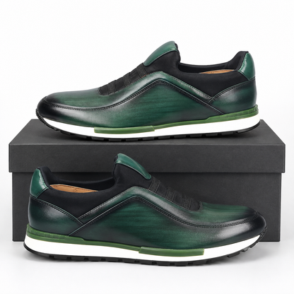 High-quality velour leather men's brogue dress shoes, offering formal elegance and comfortable casual appeal.