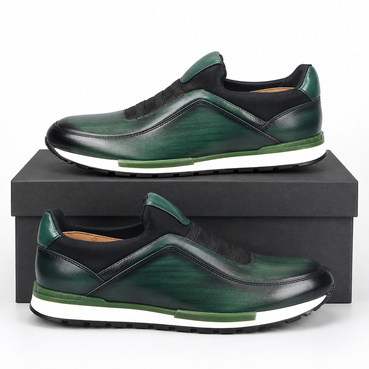 High-quality velour leather men's brogue dress shoes, offering formal elegance and comfortable casual appeal.