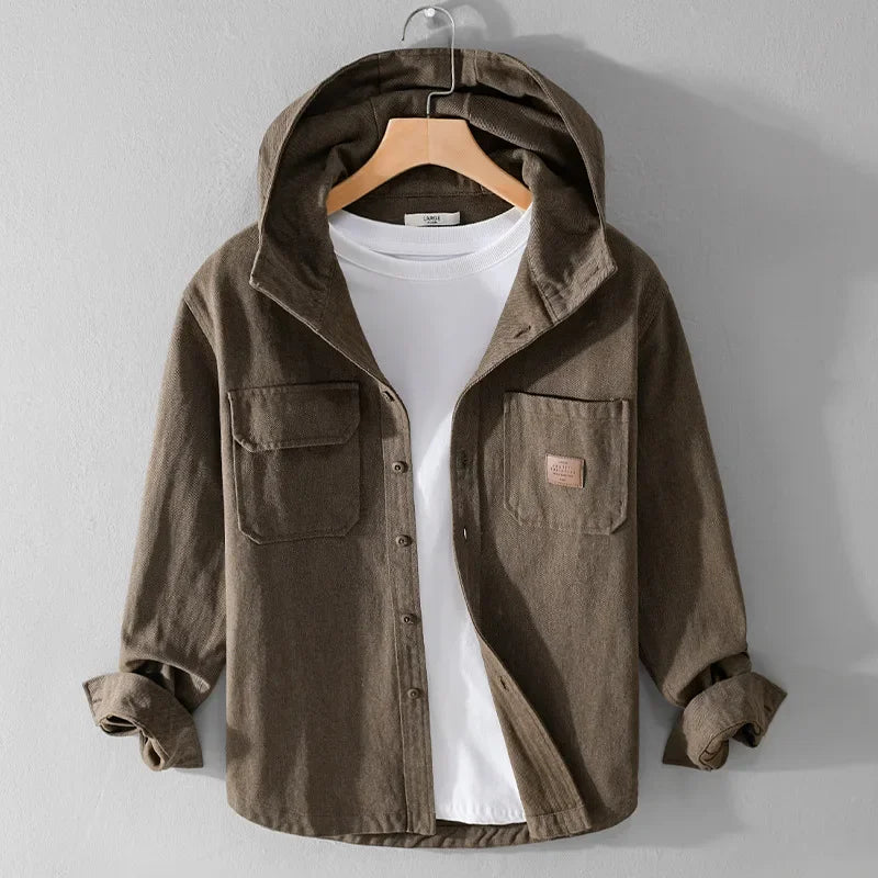 Stylish Men's Ventra Hoodie in brown, perfect for everyday layering. Ultimate comfort for autumn and winter apparel.