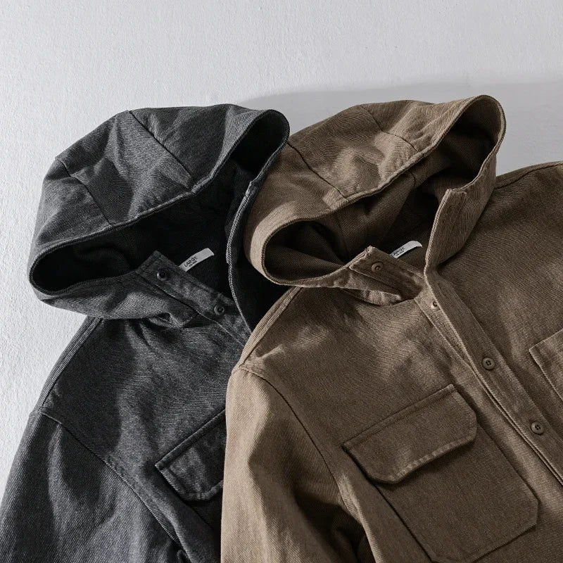 Durable Men's Ventra Hoodie, a versatile dark gray long sleeve pullover for men's casual wear and enduring style.