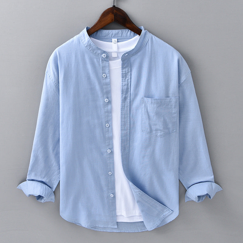 Men's Verona casual button-down shirt for warm weather, comfortable long sleeve men's clothing.