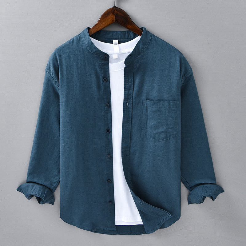 Light blue Men's Verona casual button-down shirt, perfect for summer fashion & warm weather.