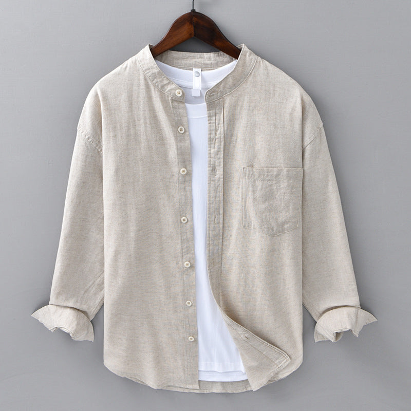 White Men's Verona casual button-down shirt, essential summer fashion & comfortable men's wear.