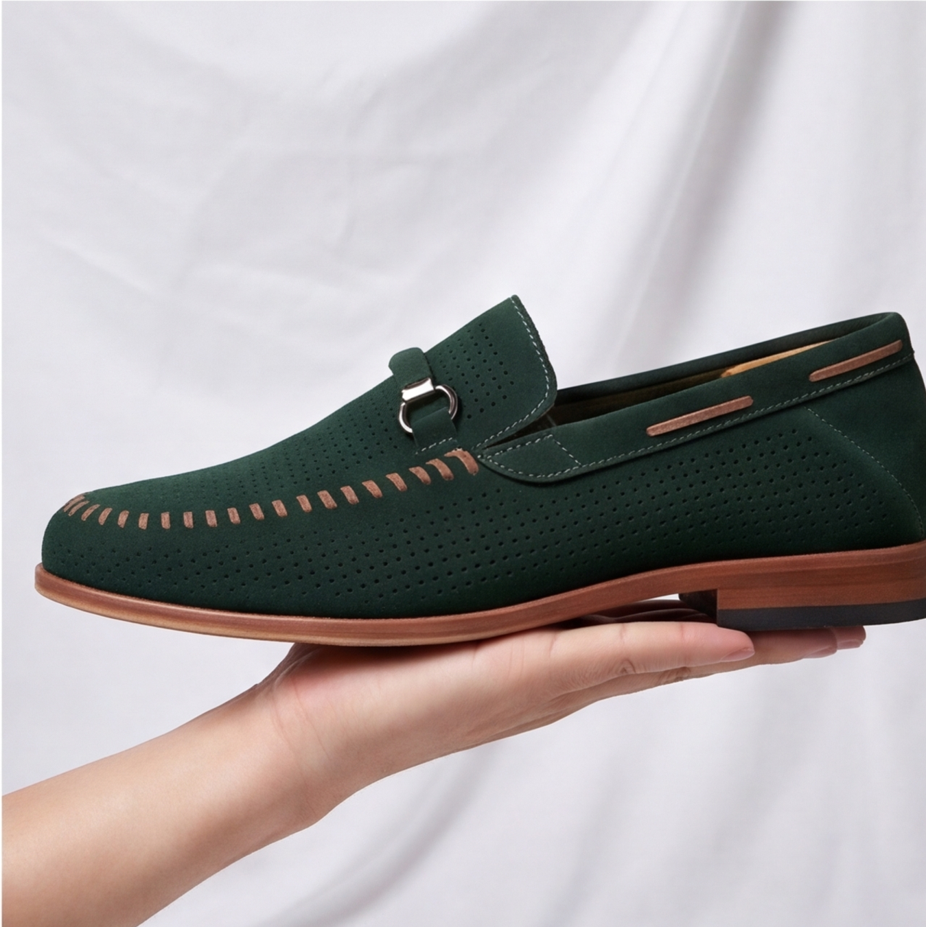 Brown leather Verona Comfort Loafers for men. Versatile walking shoes with all-day support.