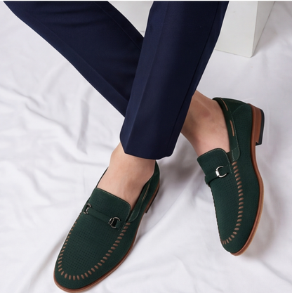 Detailed stitching on Men's Verona Comfort Loafers. Quality dress & casual shoes for men.