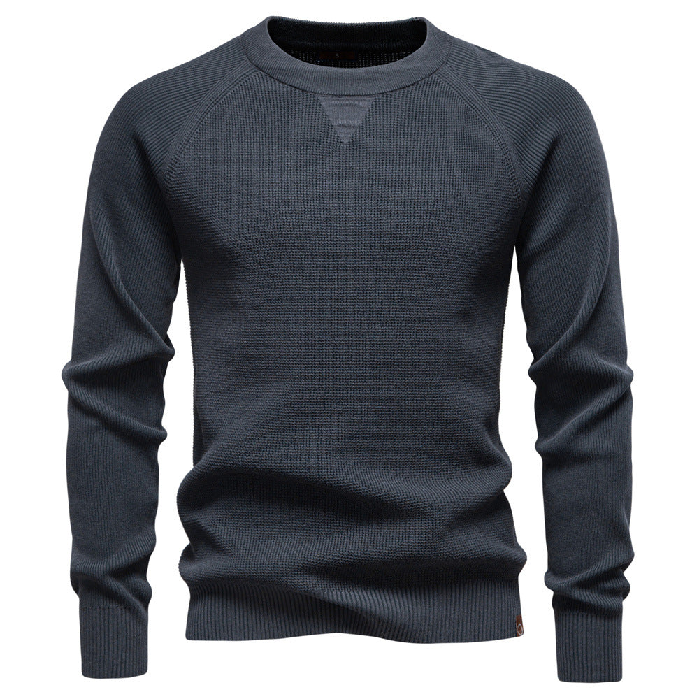 Men's Verona Waffle Knit Sweater, effortless style & comfort. Casual long sleeve crew neck pullover.