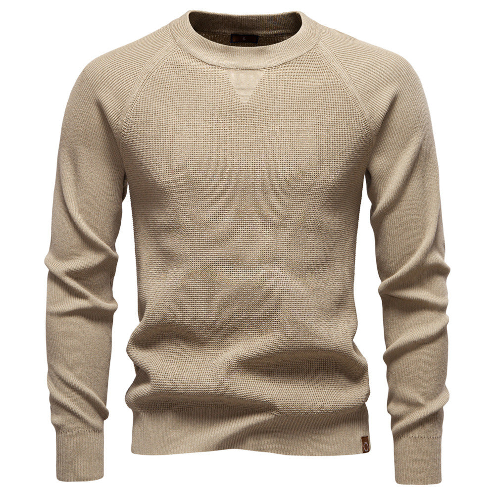 Versatile men's Verona waffle knit pullover, perfect for layering or stylish casual outfits.