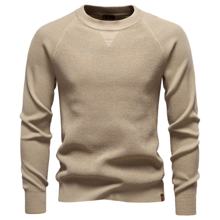 Versatile men's Verona waffle knit pullover, perfect for layering or stylish casual outfits.
