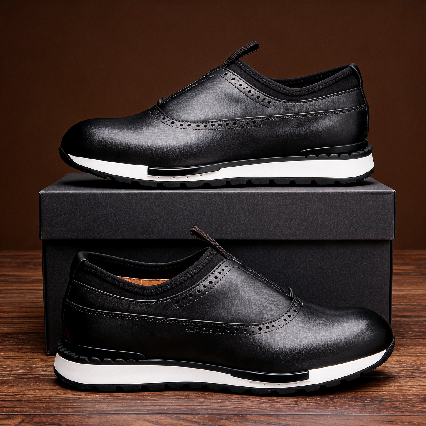 Easy slip-on men's dress shoes, offering comfort & style for casual outings, office, & professional work environments.