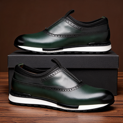 Sophisticated men's dress slip-on shoes, offering premium comfort for long workdays and stylish casual wear. Footwear.