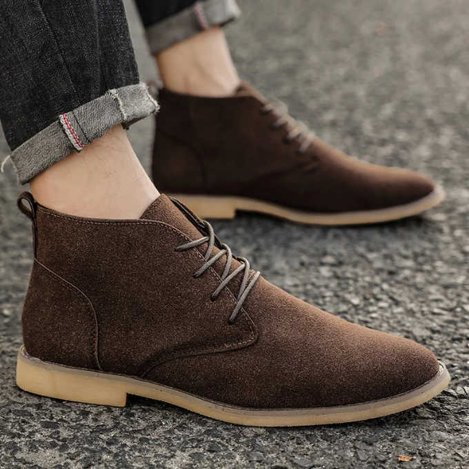Stylish men's chukka boots, ideal for both casual and dressy occasions, offering versatile comfort.