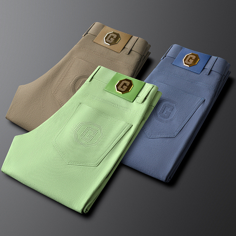 Comfortable men's brushed cotton trousers with a soft feel, perfect for everyday wear.