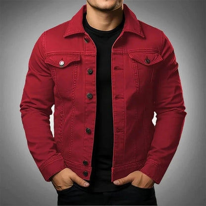 Fashionable men's button-front jacket for layering, a must-have versatile outerwear for spring, fall, and street style.