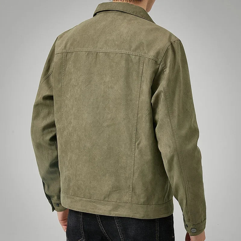 Men's button-front casual jacket, a versatile and stylish outerwear piece for men's fashion.