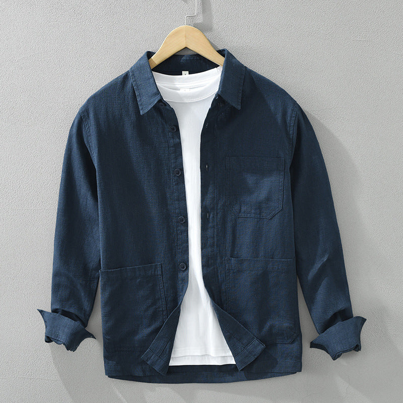 Men's versatile button-up shacket, perfect for layering and everyday casual style.