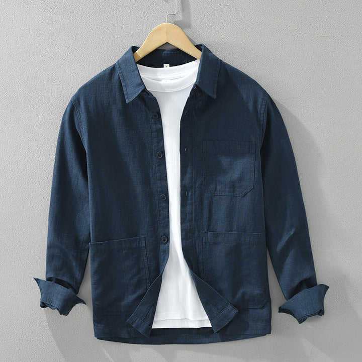 Men's versatile button-up shacket, perfect for layering and everyday casual style.