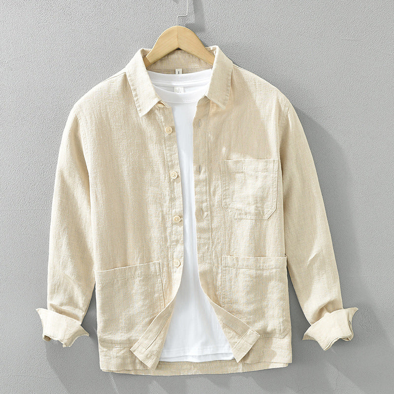 Men's casual jacket & shirt jacket combo; a button-up layering top for versatile everyday wear.