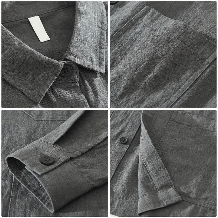 Men's everyday style button-up shacket, a relaxed fit casual jacket for comfortable layering.