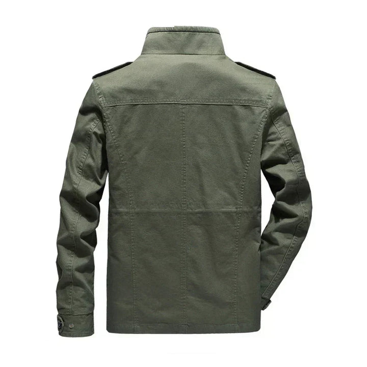Men's versatile cargo jacket, 'Olivier', for stylish autumn & spring wear. Durable utility outerwear with pockets.