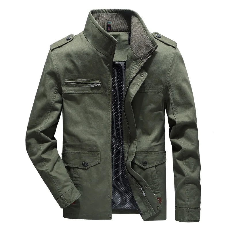 Durable men's cargo jacket, 'Olivier', ideal versatile outerwear for autumn & spring. Stylish everyday utility coat.