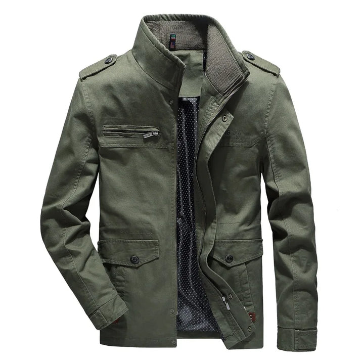 Durable men's cargo jacket, 'Olivier', ideal versatile outerwear for autumn & spring. Stylish everyday utility coat.