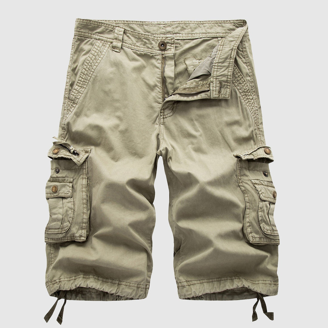 Men's versatile cargo shorts with multiple pockets, adjustable hem, perfect for outdoor & utility wear.