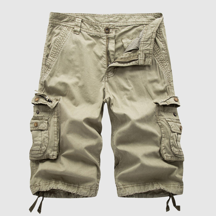Men's versatile cargo shorts with multiple pockets, adjustable hem, perfect for outdoor & utility wear.