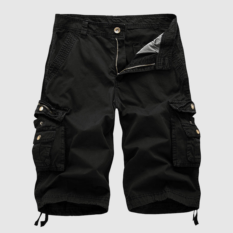 Casual men's cargo shorts for summer & spring fashion, featuring multi-pockets & comfortable design.