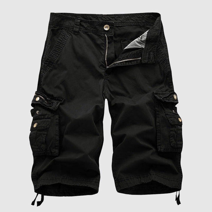 Casual men's cargo shorts for summer & spring fashion, featuring multi-pockets & comfortable design.