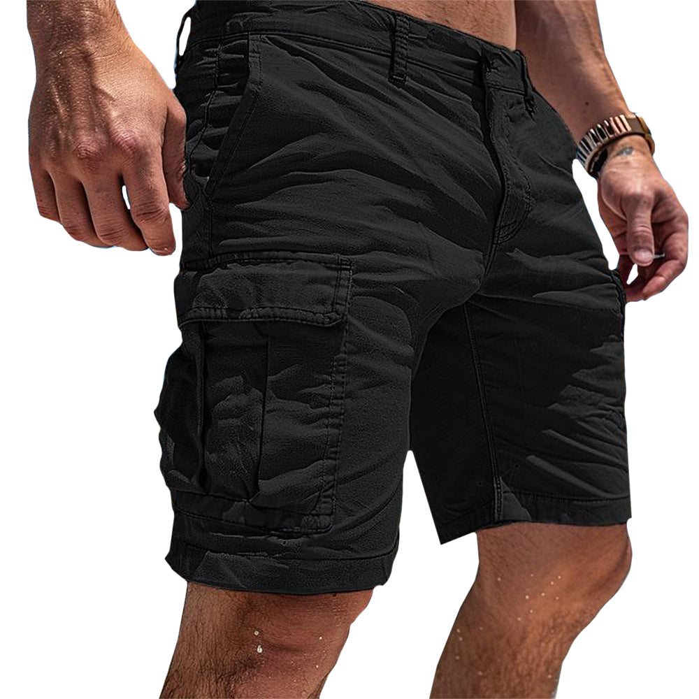 Durable men's cargo shorts, offering multi-pocket convenience & comfortable fit for versatile casual and active wear.