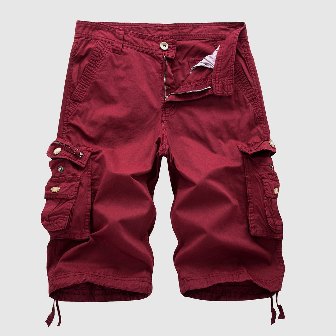 Versatile men's shorts: multi-pocket cargo design, adjustable hem, perfect for casual spring & summer wear.