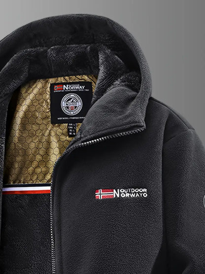 Zip-up men's comfort jacket, perfect for fall, spring, and daily active outerwear.