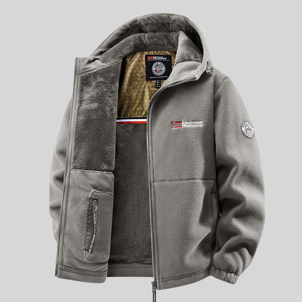 Durable men's casual jacket, perfect zip-up outerwear for fall, spring & daily comfort.