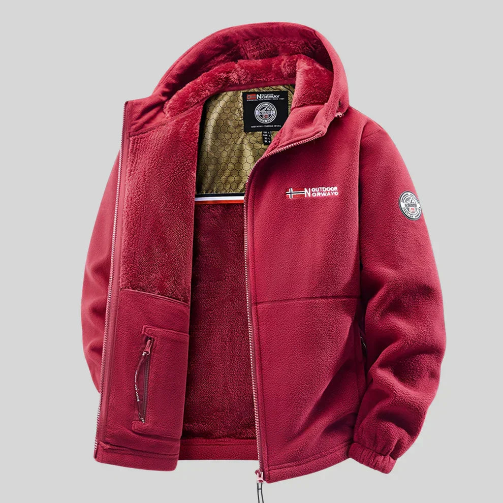 Modern men's casual jacket, versatile & comfortable for outdoor adventures and everyday style.