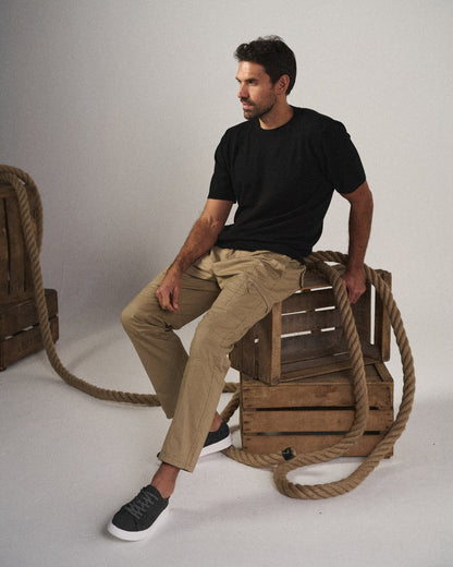 Durable, comfortable fabric of men's flexible cargo pants. Perfect for everyday wear & practical casual style.