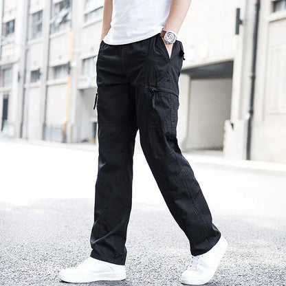 Versatile men's cargo pants featuring a comfortable, relaxed fit and multiple pockets for everyday utility.