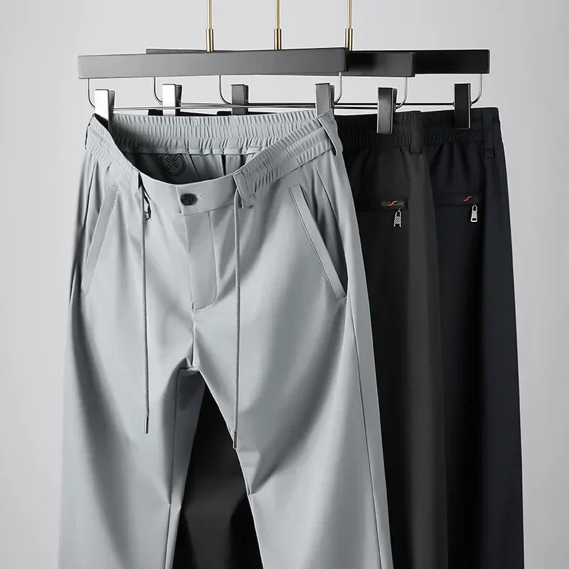 Modern fit men's comfort trousers for work & casual wear. Versatile pants with sharp look & easy care fabric.