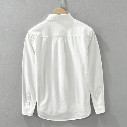 Versatile men's long-sleeve button-down shirt, offering relaxed fit and classic style.