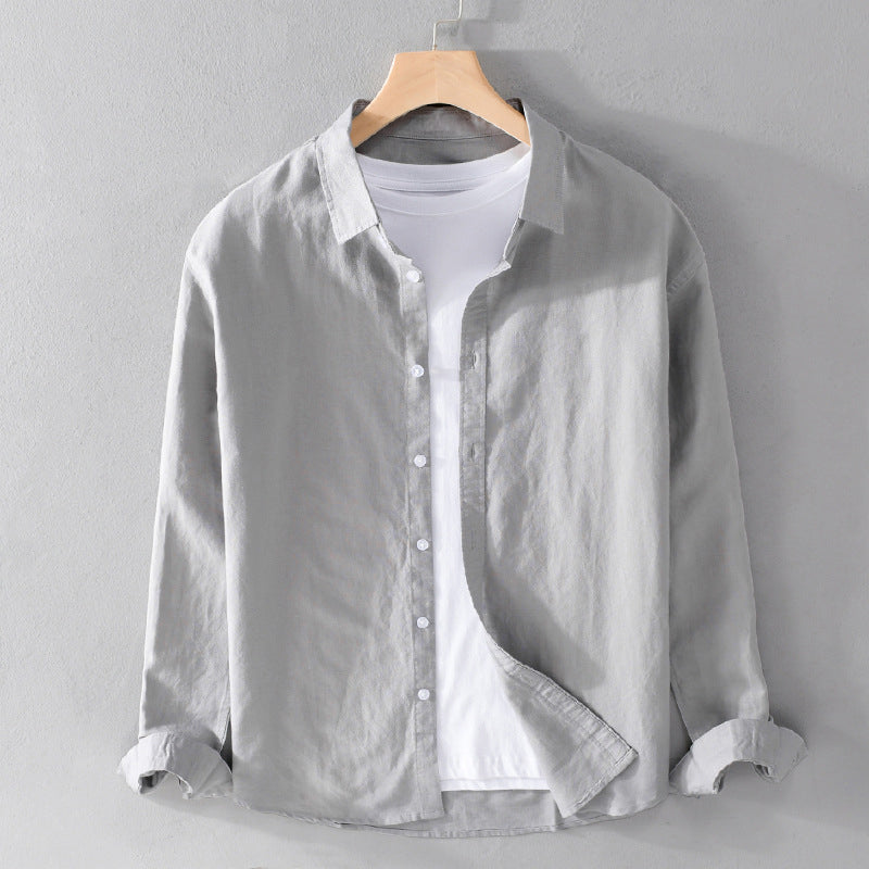 Classic men's long-sleeve everyday shirt for style & comfort. Versatile apparel for casual or formal occasions.