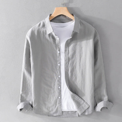 Classic men's long-sleeve everyday shirt for style & comfort. Versatile apparel for casual or formal occasions.