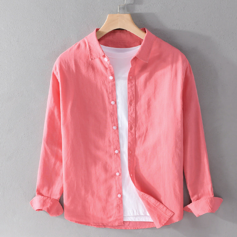 Versatile men's everyday long-sleeve shirt. Seamlessly transitions from casual to formal wear, offering comfort.