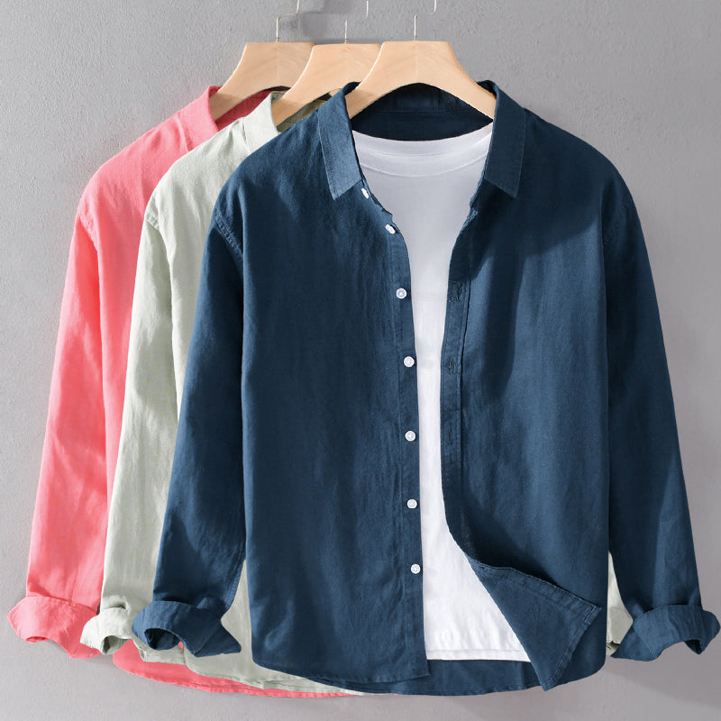 Smart casual men's long-sleeve everyday shirt. A classic, versatile top suitable for everyday apparel & comfort.