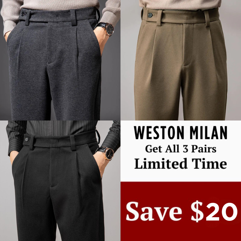 Men's black versatile pleated dress trousers, a must-have for any wardrobe. Wrinkle-resistant.