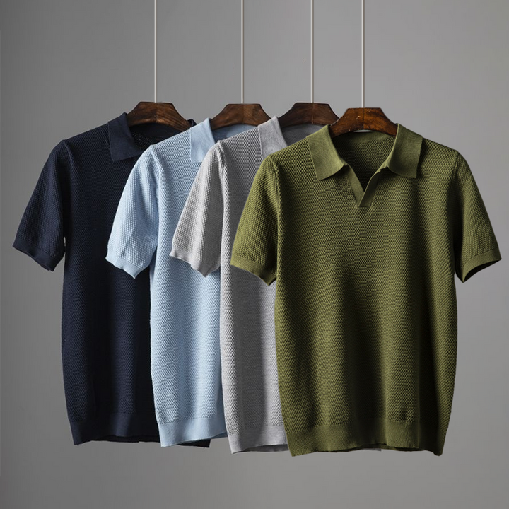 Versatile men's polo shirt. Smart casual style, perfect for summer fashion and everyday wear. New arrival.