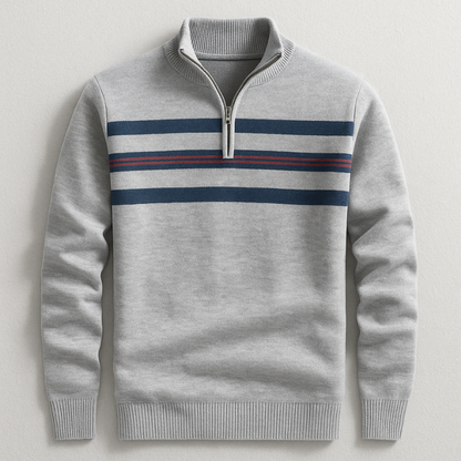 Comfortable men's tailored fit long sleeve quarter-zip pullover for everyday casual wear.