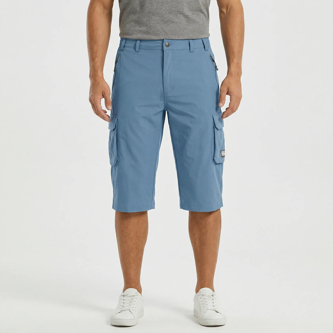 Versatile men's quick-dry cargo shorts with multi-pockets. Perfect for summer outdoor activities & casual wear.