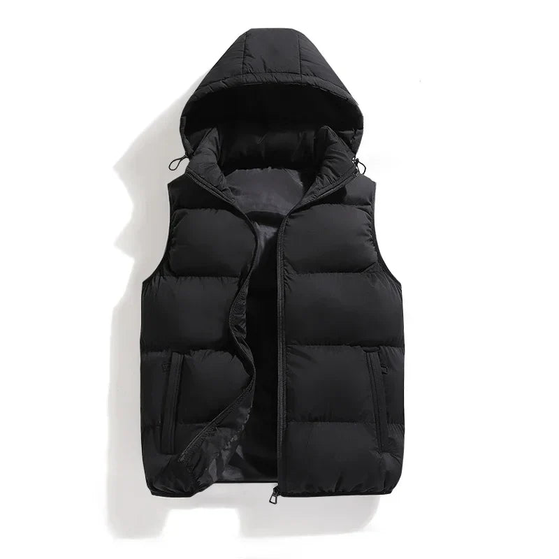Men's versatile quilted utility vest for layering warmth. Perfect casual outerwear, ideal for transitional seasons.